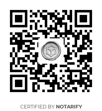 Certificato notarizzazione su blockchain